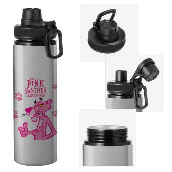 The pink panther, Μεταλλικό παγούρι νερού με καπάκι ασφαλείας, αλουμινίου 850ml
