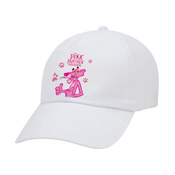 The pink panther, Καπέλο Ενηλίκων Baseball Λευκό 5-φύλλο (POLYESTER, ΕΝΗΛΙΚΩΝ, UNISEX, ONE SIZE)