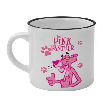 The pink panther, Κούπα κεραμική vintage Λευκή/Μαύρη 230ml