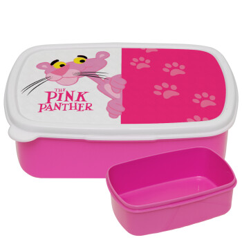 The pink panther, ΡΟΖ παιδικό δοχείο φαγητού (lunchbox) πλαστικό (BPA-FREE) Lunch Βox M18 x Π13 x Υ6cm