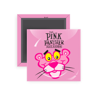 The pink panther, Μαγνητάκι ψυγείου τετράγωνο διάστασης 5x5cm