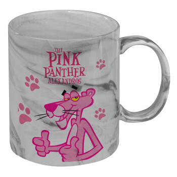 The pink panther, Mug ceramic marble style, 330ml