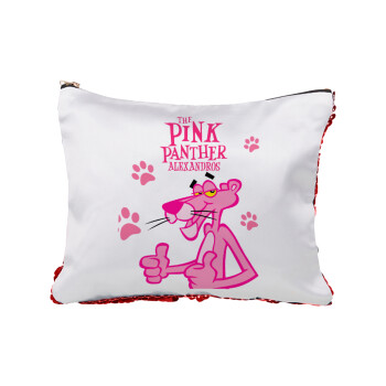The pink panther, Τσαντάκι νεσεσέρ με πούλιες (Sequin) Κόκκινο