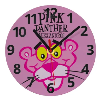 The pink panther, Ρολόι τοίχου γυάλινο (20cm)