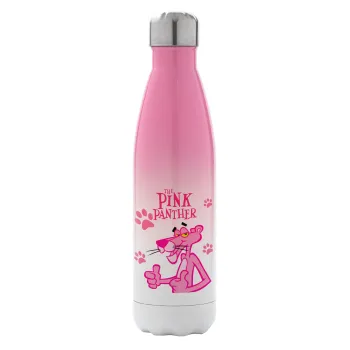 The pink panther, Metal mug thermos Pink/White (Stainless steel), double wall, 500ml