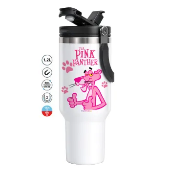 The pink panther, Mega Tumbler με καπάκι, διπλού τοιχώματος (θερμό) 1,2L
