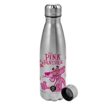 The pink panther, Metallic water bottle, stainless steel, 750ml