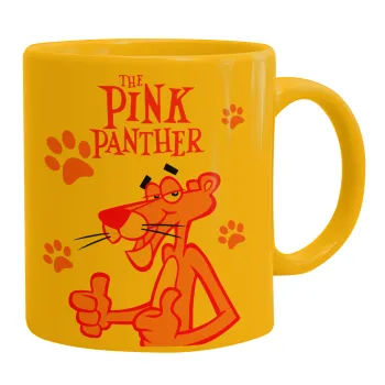 The pink panther, Κούπα, κεραμική κίτρινη, 330ml