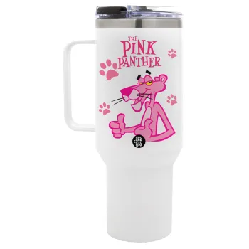The pink panther, Mega Tumbler με καπάκι, διπλού τοιχώματος (θερμό) 1,2L