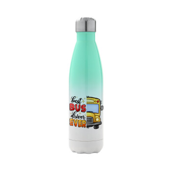 Best bus driver ever!, Metal mug thermos Green/White (Stainless steel), double wall, 500ml