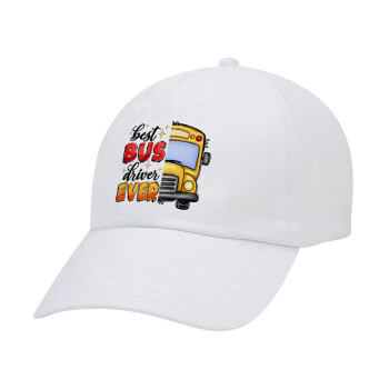 Best bus driver ever!, Καπέλο Baseball Λευκό (5-φύλλο, unisex)