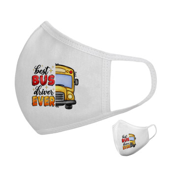 Best bus driver ever!, Μάσκα υφασμάτινη υψηλής άνεσης παιδική (Δώρο πλαστική θήκη)