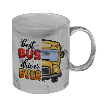 Best bus driver ever!, Mug ceramic marble style, 330ml