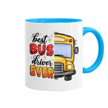 Best bus driver ever!, Mug colored light blue, ceramic, 330ml