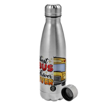 Best bus driver ever!, Metallic water bottle, stainless steel, 750ml