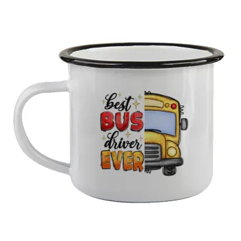 Best bus driver ever!, Κούπα εμαγιέ με μαύρο χείλος 360ml