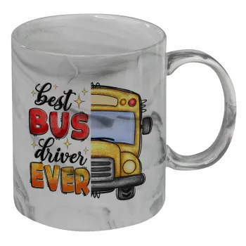 Best bus driver ever!, Mug ceramic marble style, 330ml