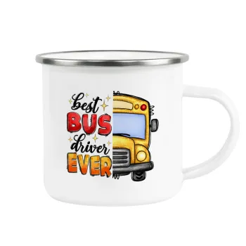 Best bus driver ever!, Κούπα Μεταλλική εμαγιέ λευκη 360ml