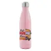 Μεταλλικό παγούρι θερμός Ροζ Ιριδίζον (Stainless steel), διπλού τοιχώματος, 500ml