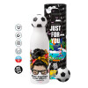 Soccer Metal mug thermos, double wall, 550ml
