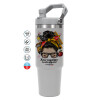 GREY color, 890ml (30oz) stainless Steel Tumbler with Handle