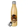 Glitter gold stainless steel thermos bottle, double-walled, 500ml