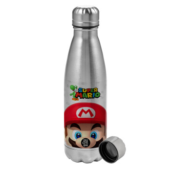 Super mario, Metallic water bottle, stainless steel, 750ml