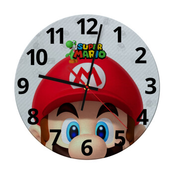 Super mario, Ρολόι τοίχου γυάλινο (30cm)