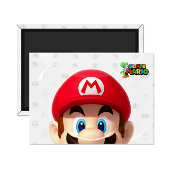Super mario, Ορθογώνιο μαγνητάκι ψυγείου διάστασης 9x6cm