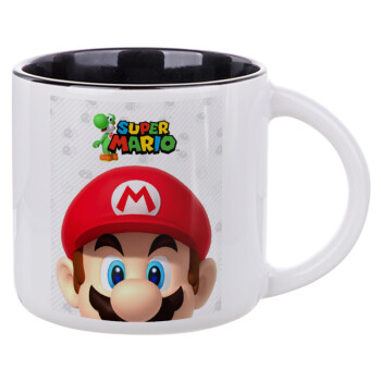Super mario, Κούπα κεραμική 400ml Λευκή/Μαύρη