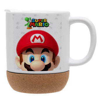 Super mario, Ceramic coffee mug Cork (MAT), 330ml