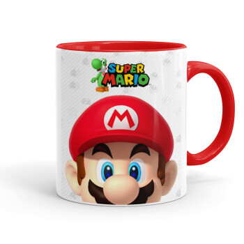 Super mario, Mug colored red, ceramic, 330ml