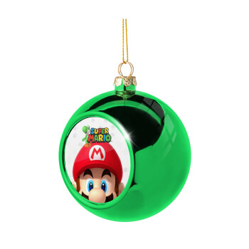 Super mario, Χριστουγεννιάτικη μπάλα δένδρου Πράσινη 8cm