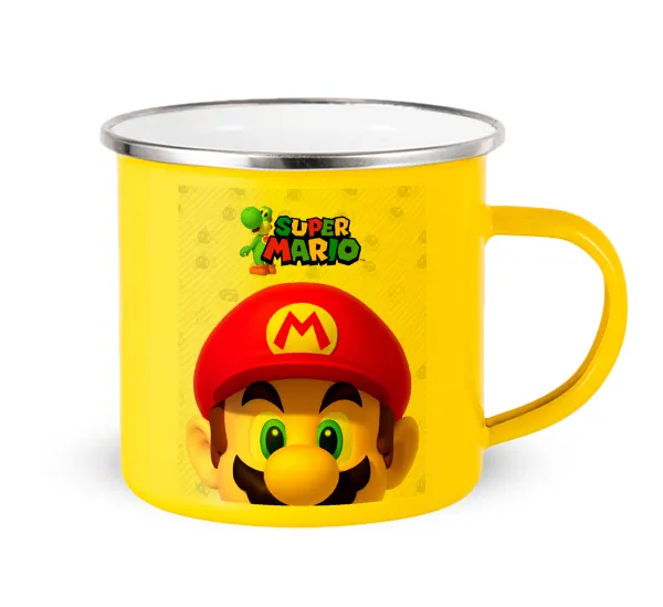 Super mario — Yellow Enamel Metallic Cup 360ml