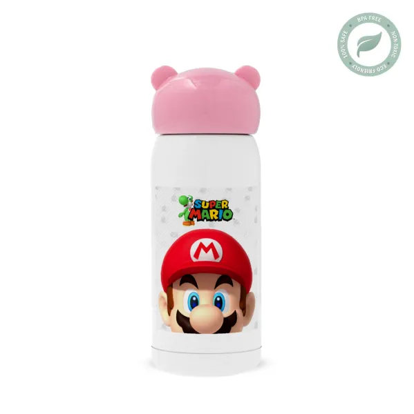 Super mario — Pink stainless steel thermal flask, 320ml