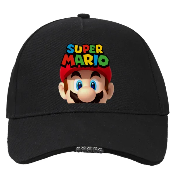 Super mario — Work & Activity LED Light Cap – Perfect for Night & Low Light Conditions (100% COTTON, ADULT, UNISEX)