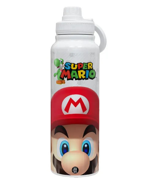 Super mario — 1L Stainless Steel Thermal Bottle with Phone Holder & Double Wall Insulation