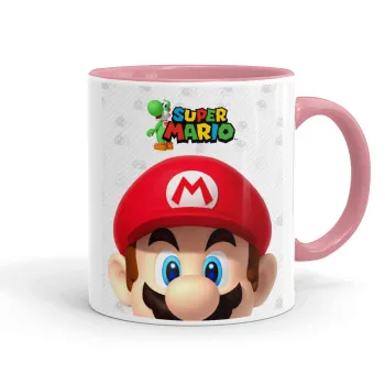 Super mario, Mug colored pink, ceramic, 330ml