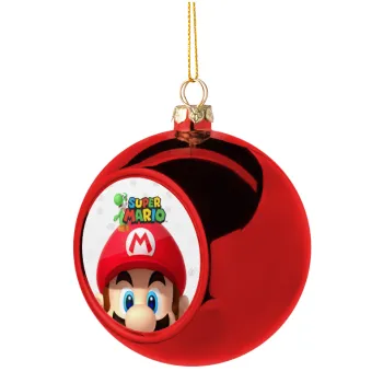 Super mario, Christmas tree ball Red 8cm