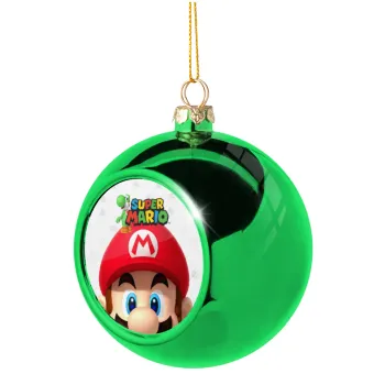Super mario, Green Christmas tree ornament ball 8cm