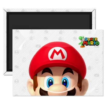 Super mario, Ορθογώνιο μαγνητάκι ψυγείου διάστασης 9x6cm