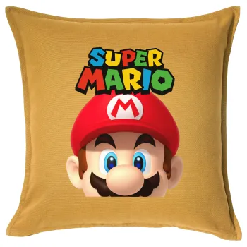 Super mario, Sofa cushion YELLOW 50x50cm includes filling