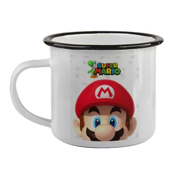Super mario, Κούπα εμαγιέ με μαύρο χείλος 360ml