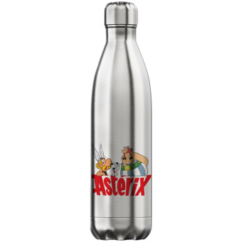 Asterix and Obelix, Μεταλλικό παγούρι θερμός Inox (Stainless steel), διπλού τοιχώματος, 750ml