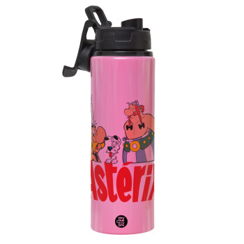 Asterix and Obelix, Metallic water bottle with safety lid, 850ml aluminum