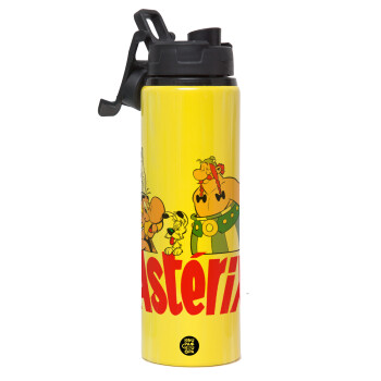 Asterix and Obelix, Metallic water bottle with safety lid, 850ml aluminum