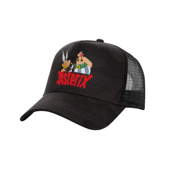 Asterix and Obelix, Καπέλο Ενηλίκων Structured Trucker, με Δίχτυ, (παραλλαγή) Army σκούρο (100% ΒΑΜΒΑΚΕΡΟ, ΕΝΗΛΙΚΩΝ, UNISEX, ONE SIZE)