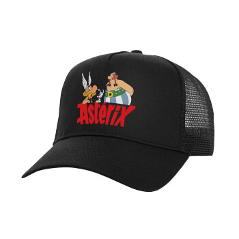 Asterix and Obelix, Καπέλο Structured Trucker, Μαύρο, 100% βαμβακερό, (UNISEX, ONE SIZE)
