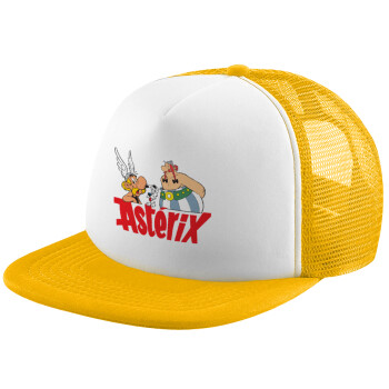 Asterix and Obelix, Καπέλο Ενηλίκων Soft Trucker με Δίχτυ Κίτρινο/White (POLYESTER, ΕΝΗΛΙΚΩΝ, UNISEX, ONE SIZE)