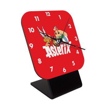 Asterix and Obelix, Επιτραπέζιο ρολόι ξύλινο με δείκτες (10cm)